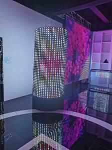 China P4/8 Led Transparent Film Screen Outdoor Front Service factory
