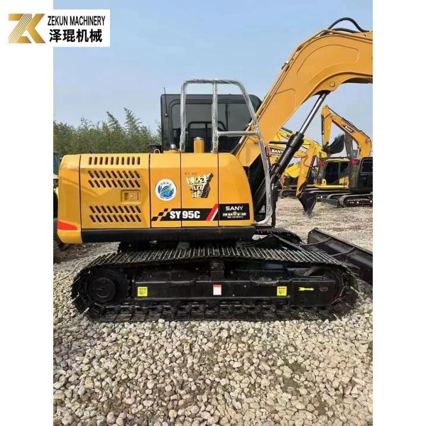 China 60.7KW Sany SY95 Excavator 9Ton Secondhand Digger Kubota V3800DI-T-E3B Engine factory