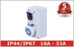 Three phase IP67 Interlocked Switch Socket Industrial Receptacles