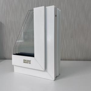 China GKBM 80 Series Extruded UPVC Sliding Windows White Profiles Interior And External factory