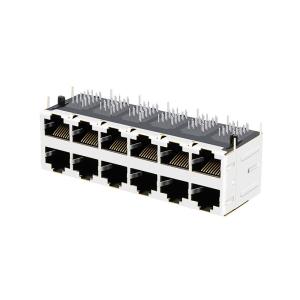 JT5-2610CNL 10G BASE-T 2X6 PORT RJ45 Magnetic Jack Female Connector With LIGHT