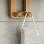 Bathroom Bamboo Shower Caddy Over The Shower Head For Shampoo / Conditioner