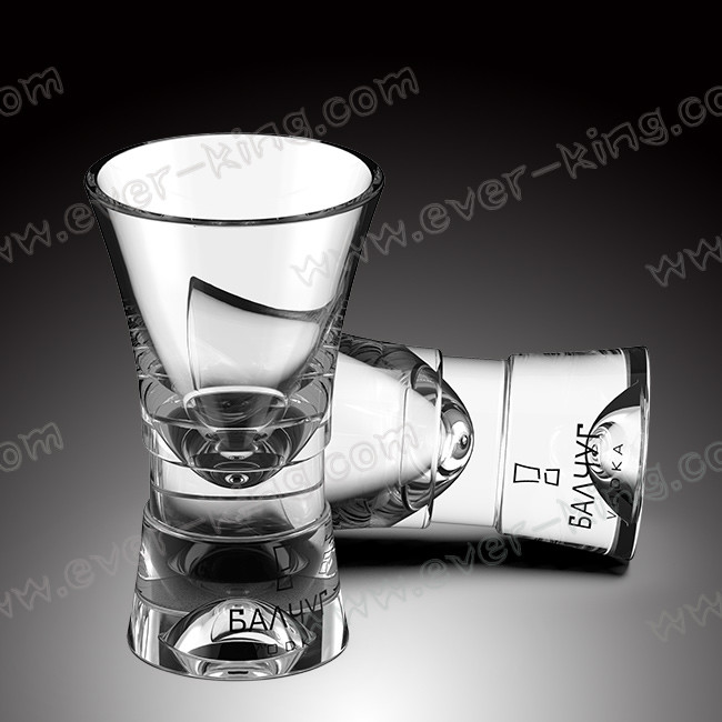 Customized Double Layer Spirits Transparent Glass Cup 35ml