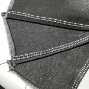 China Sulfur Black Light Grey Twill Denim Fabric Heavy Weight 12 oz For Pants Jackets factory