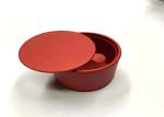 Cylindrical Leather Jewellery Gift Packaging Metal Hinge Closure For Gift