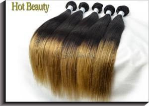 China 5A Peruvian Human Hair Extensions Ombre , Silk Straight Hair Weft factory