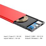Aluminum 5000mAh Polymer Battery QI Wireless Charging Power Bank Gold/Red/grey