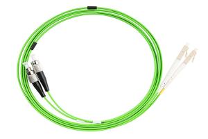 China OM5 Customized ST To LC UPC Fiber Optic Patch Cords With Green FTTH factory