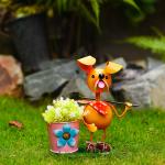 Handcrafted Metal Dogs Garden Ornaments With ODM/OEM Service