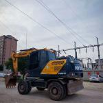 Hyundai 150W-9 Used Excavators 15tons Large Hydraulic Wheel Excavator Digger