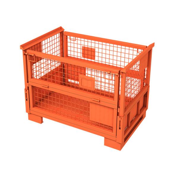 China Metal Mesh Collapsible Pallet Cage Stillage Container 1000kg factory