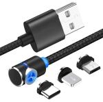 Type C Iphone ElbowMagnetic USB Cable 360 Degree Rotation Cable OD 3.2mm