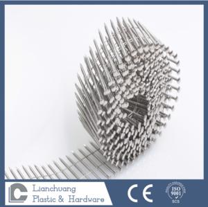 China 2-1/2&quot; X .099&quot; 15 / 16 Degree Stainless Steel Coil Nails With Ring Shank factory