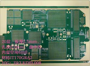 China Via High Speed Pcb Manufacturing 20 Layer Hole On Pad 2.5mm factory