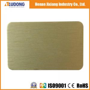 China CE 1250mm*3050mm Mirror Finish Ingot Gold ACM Sign Panels factory