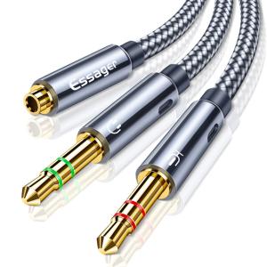 China Audio Converter Female to 2 Male Audio Adapter Cable with 3.5MM Interface factory