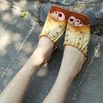 S263 Hole slip-toe slippers, cool temperament, fashionable mid-heel slippers