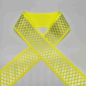 China High Visibility Iron Heat Transfer Film To Yellow Reflective Webbing For Sportswear Workwear factory