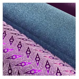 China Opaque Finish Rainbow Vinyl Decoration Glitter Embossed Film Customizable Metalized factory