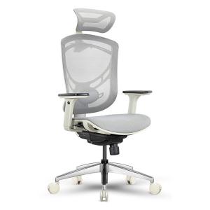 China IVINO Grey Chair Headrest Adjustable Ergonomic Online Office Chairs factory