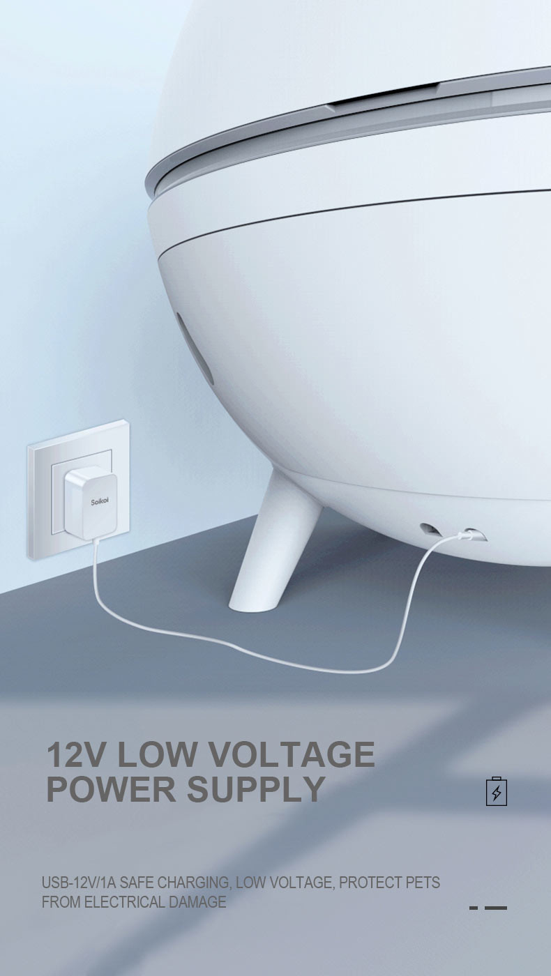 Plastic 6W Electric Cat Litter Box Self Cleaning Sustainable ODM