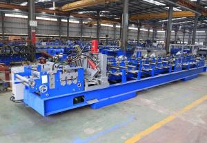 China 1.5mm - 3.0mm Galvanized Steel C Purlin Forming Machine With Gearbox Drive factory