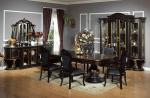 Xinyu Bar Luxury Wood Dining Room Sets Wooden Carving Long Round Antique Table