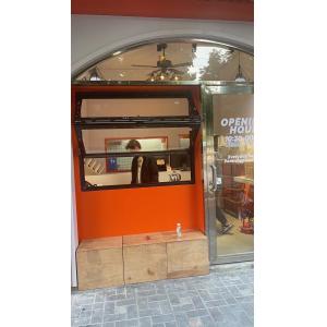 Safe Habitat Folding Window Incorporating Ultraviolet Patterns Visible Only to