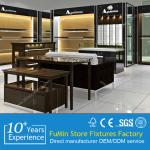 Wholesale custom floor wood bag display rack lesther display showcase for bag