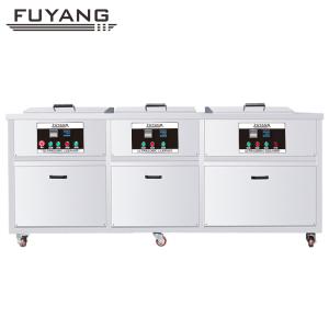 China Three Tanks  Solvent Industrial Ultrasonic Cleaner Adjustable Timer SUS304 on sale