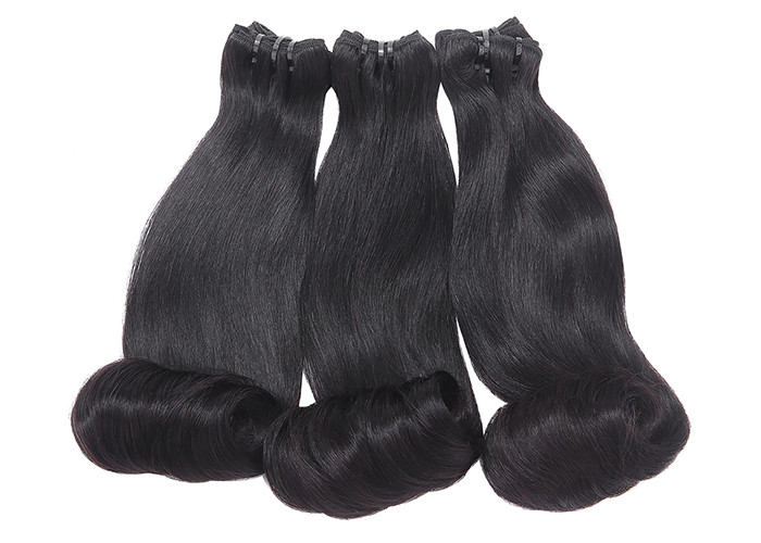 Fashion Egg Curl Remy Virgin Weft Hair Extensions For Silky No Chemical