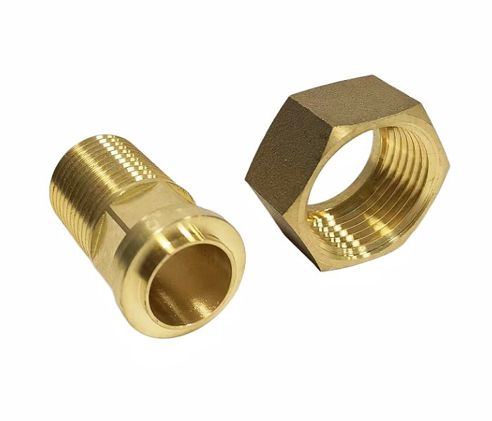 ANSI Hexagon Lead Free Brass Fittings Water Meter Connector 1.6Mpa