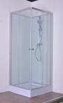 White ABS Tray Chrome Profiles Tetragonum Shower Cabins 800 X800X2000mm