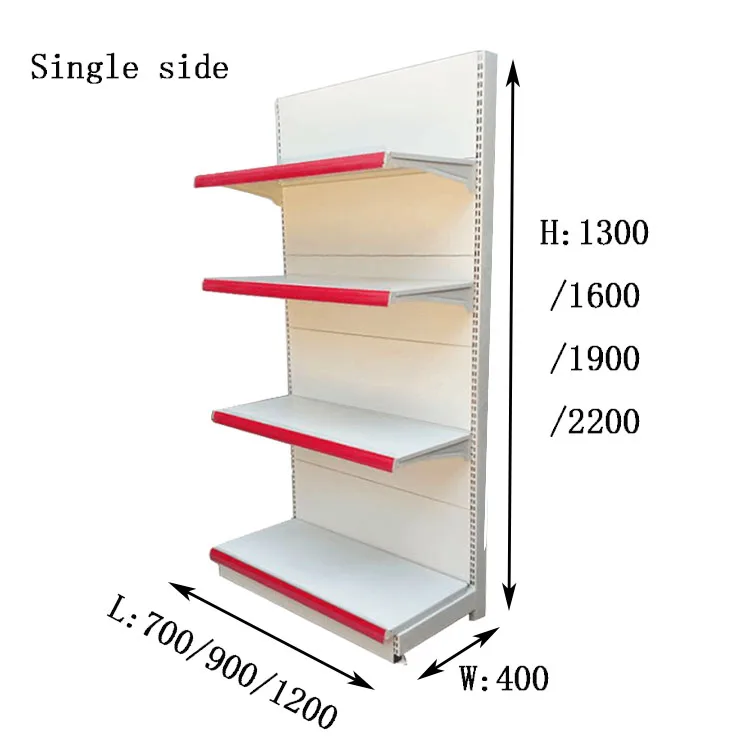2023 New Shelves China Factory Customized Color Size Steel Double Side Rack for Supermarket Shop Supermarket Equipment