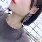 Polished S925 Snowflake Fringe Sterling Silver Tassel Earrings 1.5cm