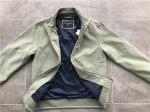 XXL Green Polyester Jacket Mens Medium Trench Coat Navy Mesh Lining And Sliver