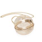 Ball Shape Clutch Purse Party Handbag Rhinestone Ring Handle ODM OEM