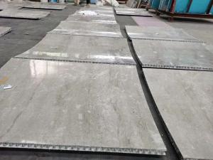 China Curve Special Shape Calacatta White Lightweight Stone Panels 1.8cm factory