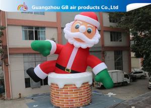 China 10m Big Inflatable Holiday Decorations / Blow Up Father Christmas factory