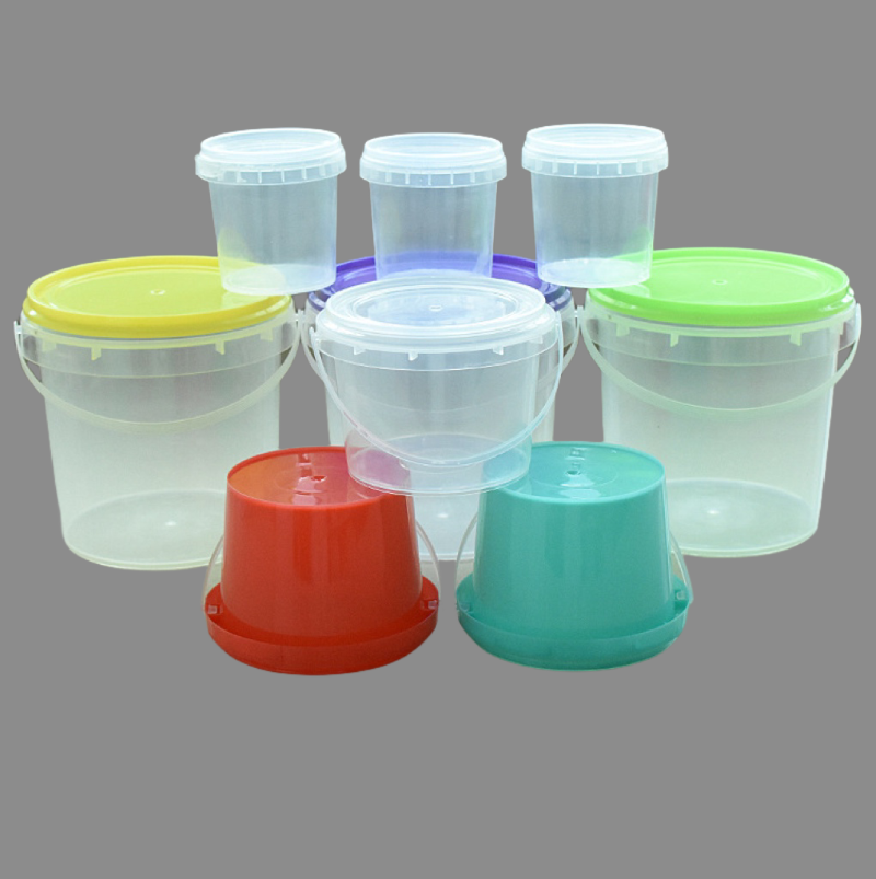 1L 2L 3L 4L 5L Food Grade Buckets with Lids PP Material Tamper Proof Plastic Containers