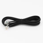 25ft Black RJ11 Telephone Cable 4P4C 4P2C Extension Cord