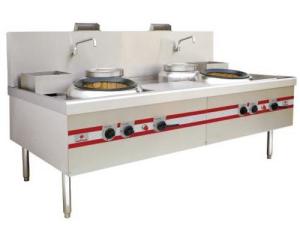 China 2 Burner Range Commercial Gas Stove For Home Chinese Big Wok Type factory
