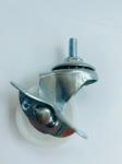 PP White Swivel Caster Wheel for 1inch to 3inch Furniture Load 30kg Thickness