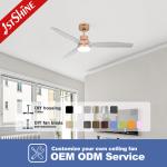3 Colors Change Light Indoor Ceiling Fan Noiseless DC Motor 5 Speeds