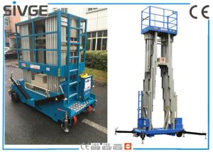 China Aluminum Alloy Multi Mast Aerial Work Platform 14m Height With 200 kg Load factory
