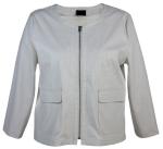 Silver Color Long Sleeve Cool Womens Coats With Zipper For Closure In Front