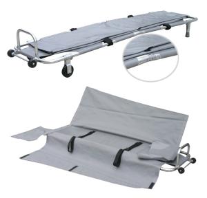 China Wholesale Light Weight Corpse Folding Dead Body Transport Mortuary Stretcher For Sale，high-strength aluminum alloy material and Oxford cloth stretcher factory