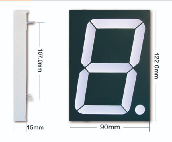 CC Polarity 575nm Full Color Muti-Color LED Backlight Digital Display 10mm