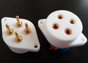 China 4pins Telflon Gold vacuum Tube Valve Socket For 300B 2A3 801 274A audio amps factory