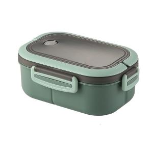 China Plastic Bento Lunch Box Double-layer Lunch Box Microwave Safe 1200ml Green factory